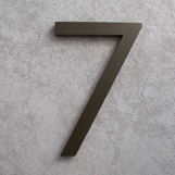 modern house numbers 7 in bronze